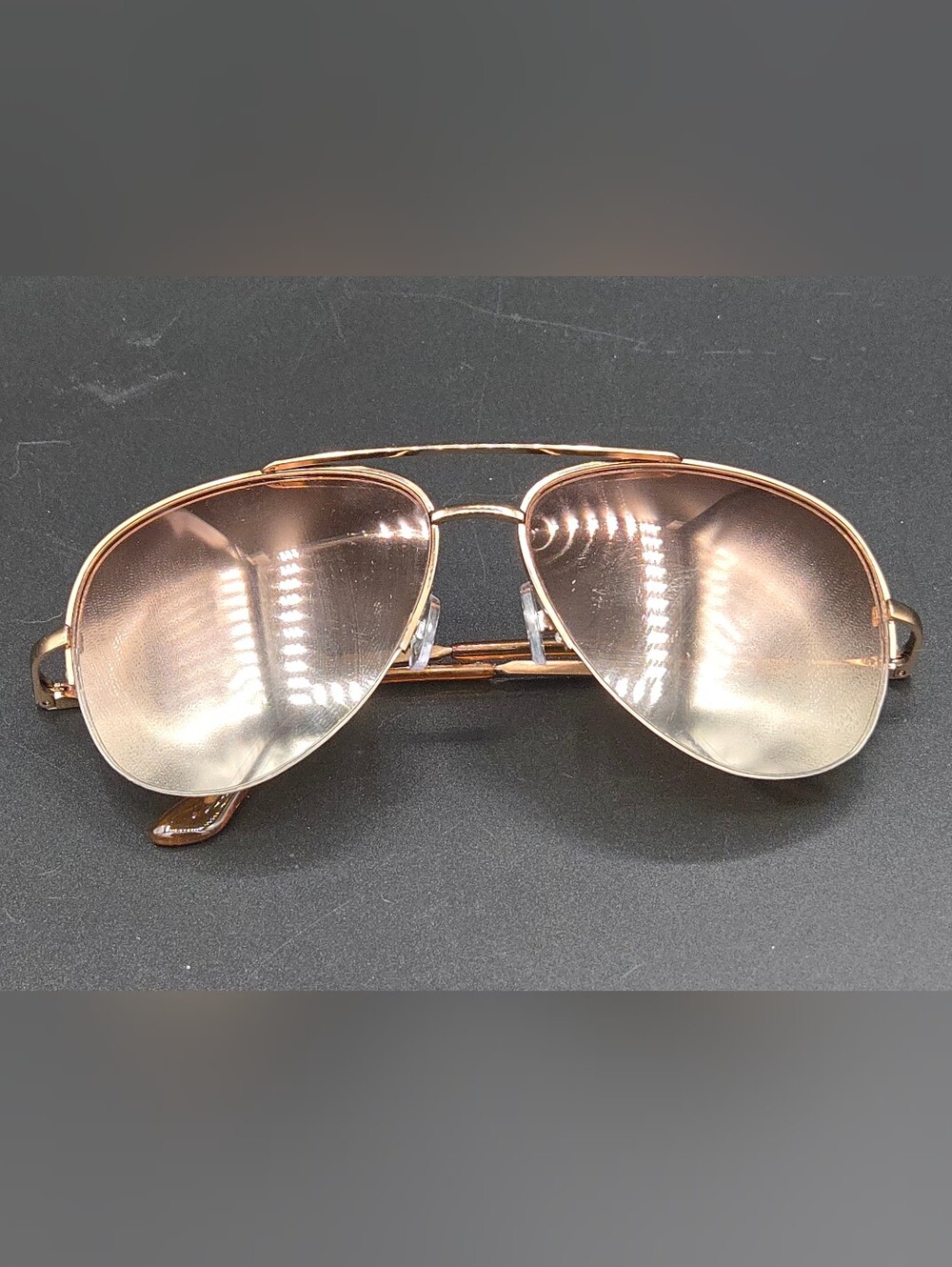 Jessica Simpson Rose Gold Aviator Sunglasses